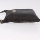 FENDI Celeria Umhängetasche Leder Schwarz Silber Auth 183899A-4
