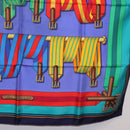 HERMES Carré 90 Sjaal Zijde Blauw Auth 183922-10