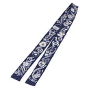 CHANEL Ribbon Scarf Silk Navy CC Auth 183940M-8