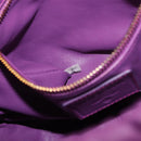 PRADA Shoulder Bag Leather Purple Gold Auth 183941A-11
