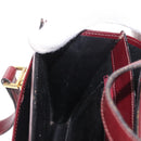 CELINE Hand Bag Leather Bordeaux Gold Auth 183942-19