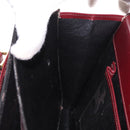 CELINE Hand Bag Leather Bordeaux Gold Auth 183942-22