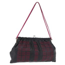 Miu Miu Shoulder Bag Leather Black Silver Auth 183943V-1