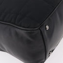 CHANEL Choco Bar Hand Bag Nylon Black Silver CC Auth 183944SAM-8