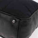 CHANEL Choco Bar Hand Bag Nylon Black Silver CC Auth 183944SAM-15