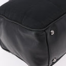 CHANEL Choco Bar Hand Bag Nylon Black Silver CC Auth 183944SAM-16