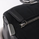 CHANEL Choco Bar Hand Bag Nylon Black Silver CC Auth 183944SAM-19