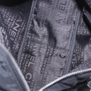 CHANEL Choco Bar Hand Bag Nylon Black Silver CC Auth 183944SAM-9