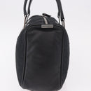 CHANEL Choco Bar Hand Bag Nylon Black Silver CC Auth 183944SAM-3