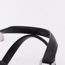 CHANEL Choco Bar Hand Bag Nylon Black Silver CC Auth 183944SAM-14