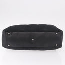 CHANEL Choco Bar Hand Bag Nylon Black Silver CC Auth 183944SAM-5