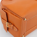 LOEWE Sender Handtas Leer Oranje Goud Auth 183945V-14