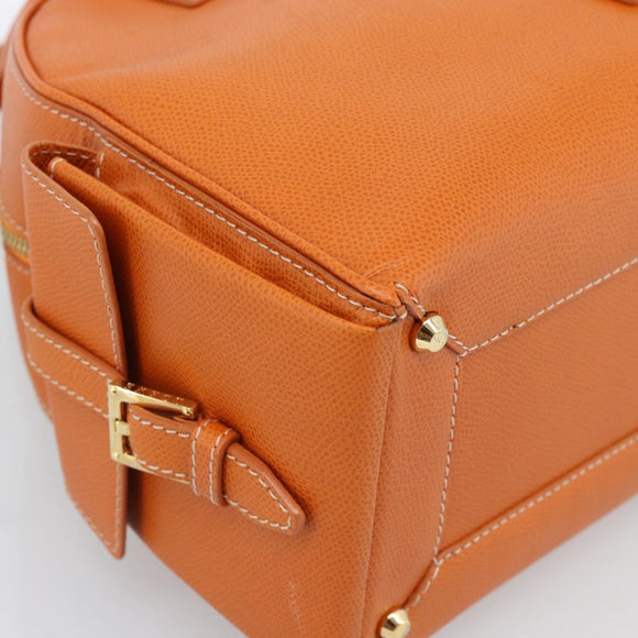 LOEWE Sender Handtas Leer Oranje Goud Auth 183945V