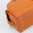 LOEWE Sender Handtas Leer Oranje Goud Auth 183945V-16