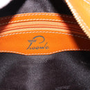 LOEWE Sender Handtas Leer Oranje Goud Auth 183945V-18