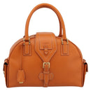 LOEWE Sender Handtas Leer Oranje Goud Auth 183945V-13