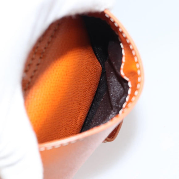 LOEWE Sender Handtas Leer Oranje Goud Auth 183945V