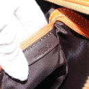 LOEWE Sender Handtas Leer Oranje Goud Auth 183945V-11