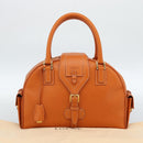 LOEWE Sender Handtas Leer Oranje Goud Auth 183945V-12