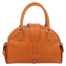 LOEWE Sender Handtas Leer Oranje Goud Auth 183945V-2