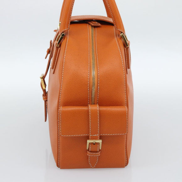 LOEWE Sender Handtas Leer Oranje Goud Auth 183945V