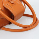 LOEWE Sender Handtas Leer Oranje Goud Auth 183945V-7