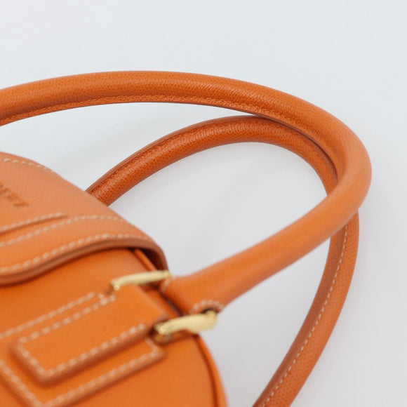LOEWE Sender Handtas Leer Oranje Goud Auth 183945V