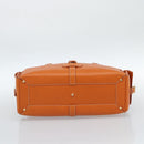 LOEWE Sender Handtas Leer Oranje Goud Auth 183945V-5