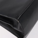 Salvatore Ferragamo Gancini Hand Bag Leather Black Gold Auth 183947-12