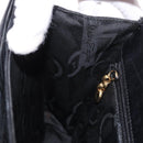 Salvatore Ferragamo Gancini Hand Bag Leather Black Gold Auth 183947-22
