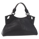 CARTIER Marcello Must Line Hand Bag Leather Black Auth 183950V-1