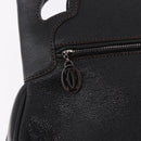 CARTIER Marcello Must Line Hand Bag Leather Black Auth 183950V-18