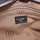 CARTIER Marcello Must Line Hand Bag Leather Black Auth 183950V-19