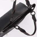 CARTIER Marcello Must Line Hand Bag Leather Black Auth 183950V-6