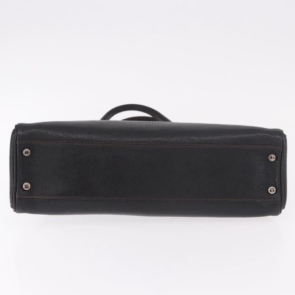 CARTIER Marcello Must Line Hand Bag Leather Black Auth 183950V