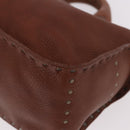 CELINE Boogie bag Hand Bag Leather Brown Auth 183952A-14
