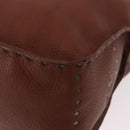 CELINE Boogie bag Hand Bag Leather Brown Auth 183952A-16