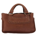 CELINE Boogie bag Hand Bag Leather Brown Auth 183952A-13