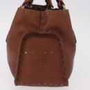 CELINE Boogie bag Hand Bag Leather Brown Auth 183952A-3