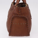 CELINE Boogie bag Hand Bag Leather Brown Auth 183952A-4