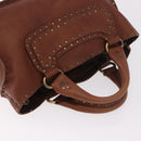 CELINE Boogie bag Hand Bag Leather Brown Auth 183952A-6