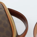 CELINE Macadam Canvas Hand Bag PVC Leather 2way Brown Gold Auth 183953A-9