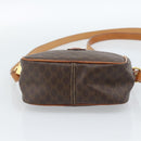 CELINE Macadam Canvas Hand Bag PVC Leather 2way Brown Gold Auth 183953A-5
