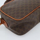 CELINE Macadam Canvas Hand Bag PVC Leather 2way Brown Gold Auth 183953A-18