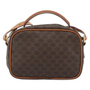 CELINE Macadam Canvas Hand Bag PVC Leather 2way Brown Gold Auth 183953A-2