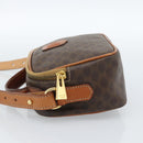 CELINE Macadam Canvas Hand Bag PVC Leather 2way Brown Gold Auth 183953A-3