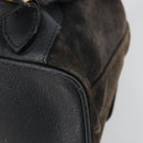 GUCCI Bamboo Backpack Suede Navy Gold 003 2058 0016 Auth 183957-17