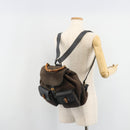 GUCCI Bamboo Backpack Suede Navy Gold 003 2058 0016 Auth 183957-29