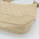 GUCCI GG Canvas Jackie Shoulder Bag Beige Silver 001 3306 Auth 183958-17