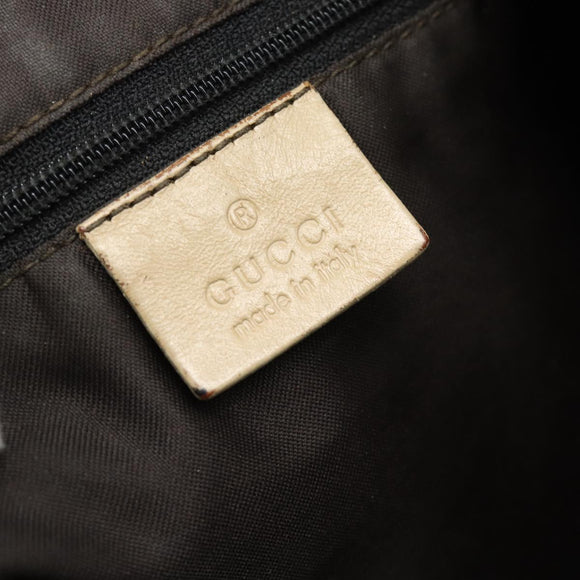 GUCCI GG Canvas Jackie Shoulder Bag Beige Silver 001 3306 Auth 183958